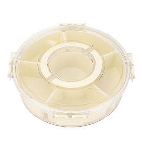 360° Rotating Divider Tray 6 Compartments Compact Sealed Snack Tray Divided Serving Tray For Road Trips Picnics Large 10 X 31cm / 3.94 X 12.2in