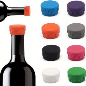 8PCS Wine Stoppers; Reusable Silicone Wine Corks; Silicone Wine Bottle Stopper; Glass Corks Beverages Beer Champagne Bottles For Corks To Keep Wi