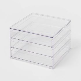 Clear 3-Drawer Multipurpose Storage Organizer