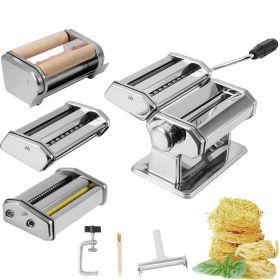 Pasta Maker Machine, 9 Adjustable Thickness Settings Noodles Maker, Stainless Steel Noodle Rollers and Cutter, Manual Hand Press