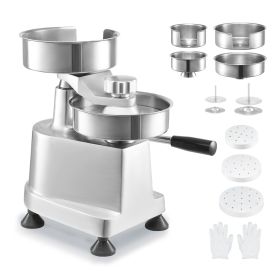 Commercial Burger Patty Maker, Hamburger Beef Patty Maker with 3 Convertible Mold(4/5/6-inch), Heavy Duty Stainless Steel Burger Press Machine
