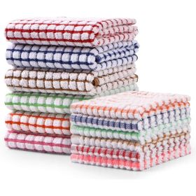Kitchen Towels And Dishcloths Set, Bulk Cotton Dish Towels And Cleaning Rags For Washing Dishes, Cooking, Baking & Everyday Kitchen Use (Option: MULTI)