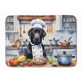 Black Labrador Retriever The Chef Memory Foam Kitchen Mat Machine Washable Anti-Fatigue Mat Cushion Comfort Bath Mat or Kitchen Rug (Option: Default)