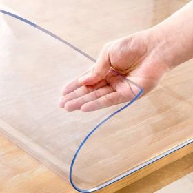 Table Cover 1.5 Mm Thick Clear PVC Desk Mat Protector Waterproof & Easy Cleaning Desk Pad Tablecloth For Office, Dining Room (Option: 1.5mm-44x119inches)