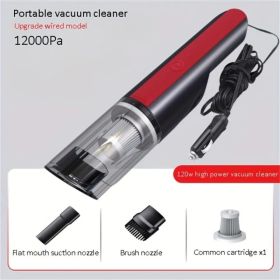 Wired Red Car vacuum cleaner car with strong suction handheld vacuum cleaner small mini rechargeable home vacuum cleaner (Option: as picture)