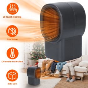 500W Portable Electric Space Heater Mini Desktop Fan Heater Personal Small Space Heater for Home Office (Option: as picture)