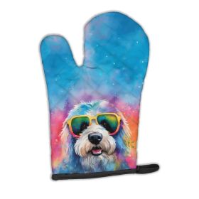 Old English Sheepdog Hippie Dawg Oven Mitt Heat Resistant Thick Oven Mitt for Hot Pans and Oven, Kitchen Mitt Protect Hands, Cooking Baking Glove (Option: Default)