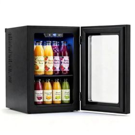 0.6 Cu.Ft Mini Beverage Refrigerator with Digital Touch Control 40F-61F Adjustable Thermostat, 360 Air Circulation Silent Compressor Cooler Blue (Option: default title)