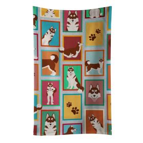 Lots of Red Siberian Husky Kitchen Towel Dish Cloths Guest Hand Towel Decorative Bathroom Towel for Face,Tea, Dishcloth, Kitchen and Bath (Option: Default)