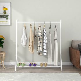 Garment Rack Freestanding Hanger Multi-functional Single pole Bedroom Clothing Rack Bedroom, White (Option: White)