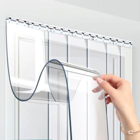 PVC Strip Door Curtain 7.87Inch Width 1.5mm Thickness 5Pcs Set Cold Air Isolation Dustproof Energy Saving Plastic Door Screen For Warehouse Garag (Option: 102inch)