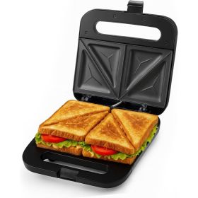 Electric Sandwich Maker 750W Panini Press With Non Stick Plates Black Compact Breakfast  Grilled Sandwich Toaster (Option: Black)