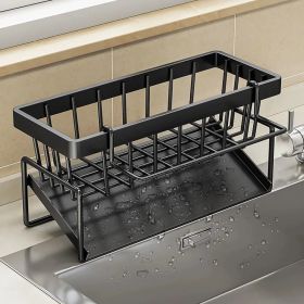 Sponge Holder For Kitchen Sink, Sink Organizer With Brush Holder Stainless Steel (Option: A)