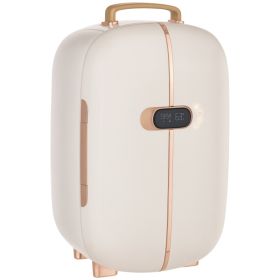Portable Skincare Fridge with LED Display, 12L Mini Fridge for Beauty, Makeup and Cosmetics, Small Refrigerator Cooler for Bedroom, Home Office, (Option: White-320x305x500 mm)