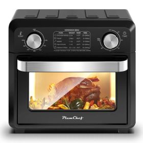 11QT Compact Air Fryer Toaster Oven, 1000W Convection Countertop Oven With Reference Menus, 2-Slice Toaster, Adjustable Time & Temperature, Ideal (Option: ATS10K3)