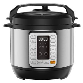 Electric pressure cooker, multi-functional kitchen appliance, instant heating multi-functional cookingware, stainless steel cookingware (Color: Silver  6QT)